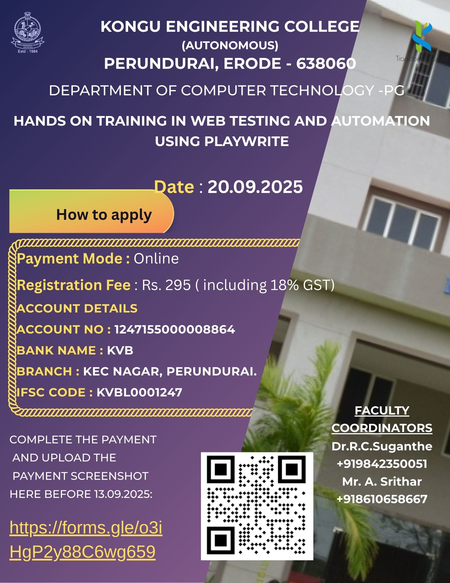 Hands-on Training Session on Web Testing and automation using Playwright 2025